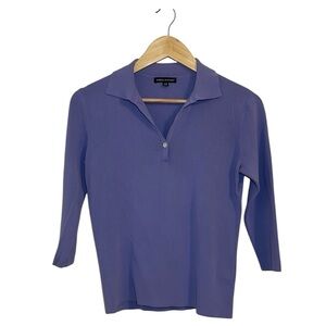 Vintage Debbie Morgan Purple Top, 3/4 sleeves, Small
